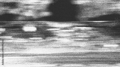 Obraz na płótnie High Contrast Black And White Halftone Noise Texture With Dense Dots And Gritty