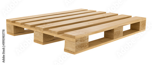 Wooden Pallet, Industrial Use, Warehouse, Product Photography, Neutral Background, Close-up View