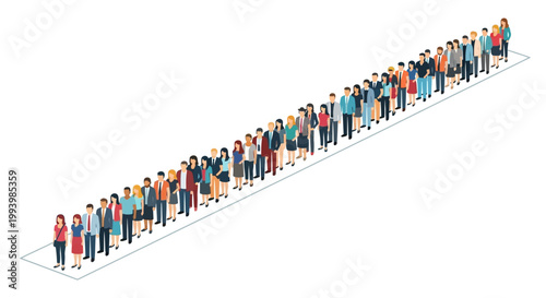 Diverse Group of People Standing Together.