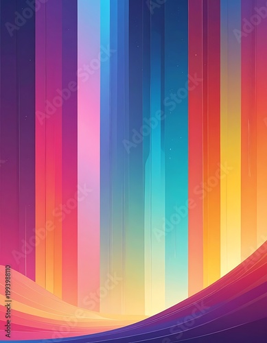 A vibrant abstract image with rainbow-colored vertical stripes