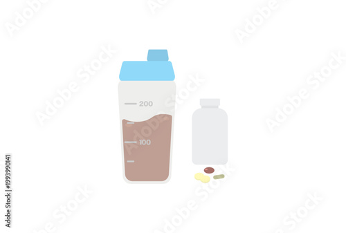 プロテインとサプリメントのセット