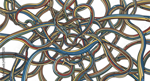 Complex Network of Intertwined Electrical Wires.