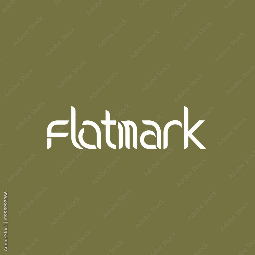 Fototapeta premium Modern Flatmark Logo Design with Unique Typography.