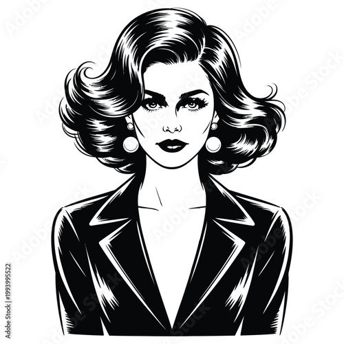 fashion model with long hair