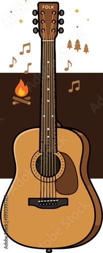 Acoustic Guitar Instrument Music Object.