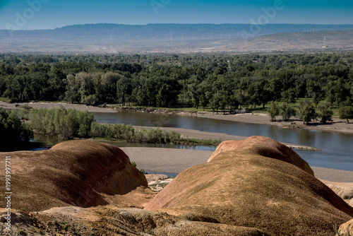 Wucaitan Danxia Landform in Xinjiang China