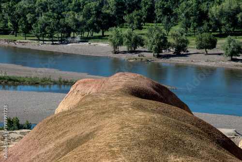 Wucaitan Danxia Landform in Xinjiang China