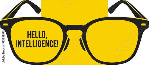 Black Eyeglasses with Yellow Lenses.