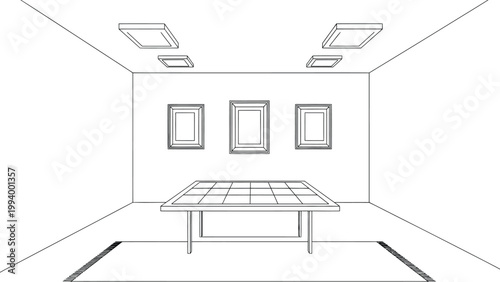 Architectural blueprint of a modern house with isometric projection and detailed interior layout