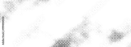 Pixelated bitmap gradient texture. Black and white dither pattern background. Abstract glitchy pattern. 8 bit video game screen wallpaper. Wide raster backdrop. Retro pixel art Illustration. Vector