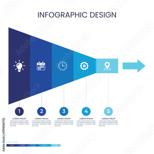 Modern Business Infographic Template with icon time, calendar and home