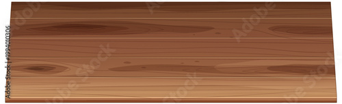 Realistic Wooden Table Vector Illustration