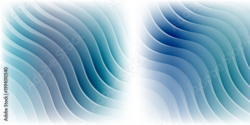 Blue gradient distortion with vertical ripple texture, frosted glass effect and icy reeded lines. Minimal blur surface with cool tones and subtle wave pattern. Vector illustration eps 10