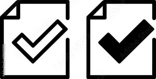 checkmark checkbox approval confirmation flat design vector illustration