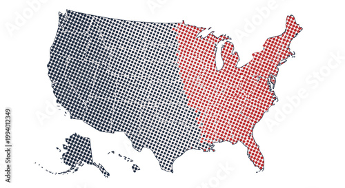 Map of United States with highlighted regions.