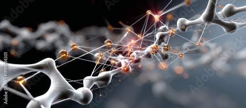 3D Illustration of Network Communication and Internet Connection Concept
