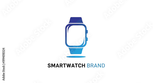 Modern smartwatch logo design, perfect for technology and wearable brands.