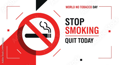 World No-Tobacco Day Stop Smoking Quit Today with this Powerful Graphic