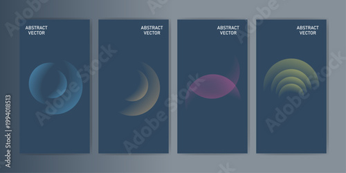 Abstract gradient art series a modern digital display of color transitions and geometric shapes