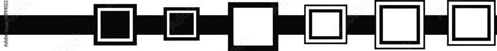 Obraz premium Black and White Squares on Black Line
