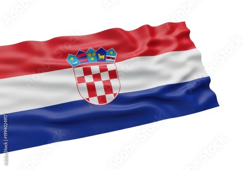 Waving flag of croatia