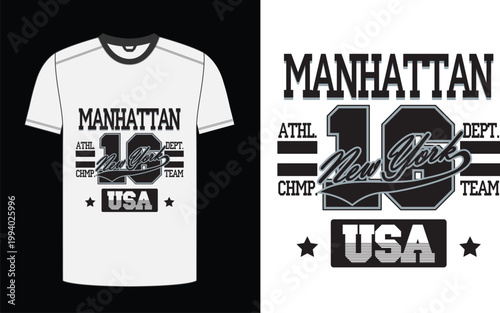 Graphic tshirt design featuring new york city theme with bold typography