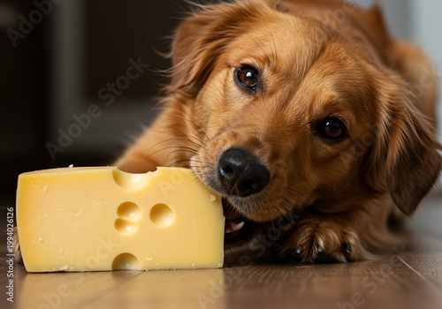 Golden Gaze: A Cheesy Moment