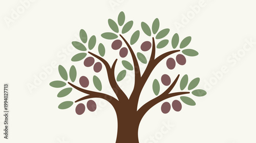 An illustration of an olive tree.