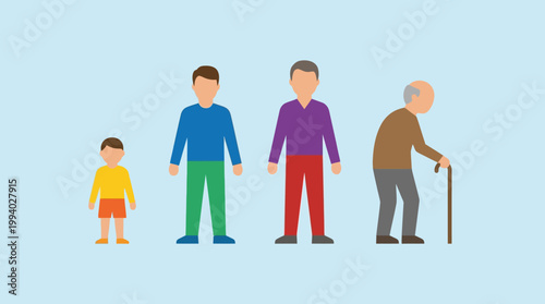 Illustration of people at different ages.