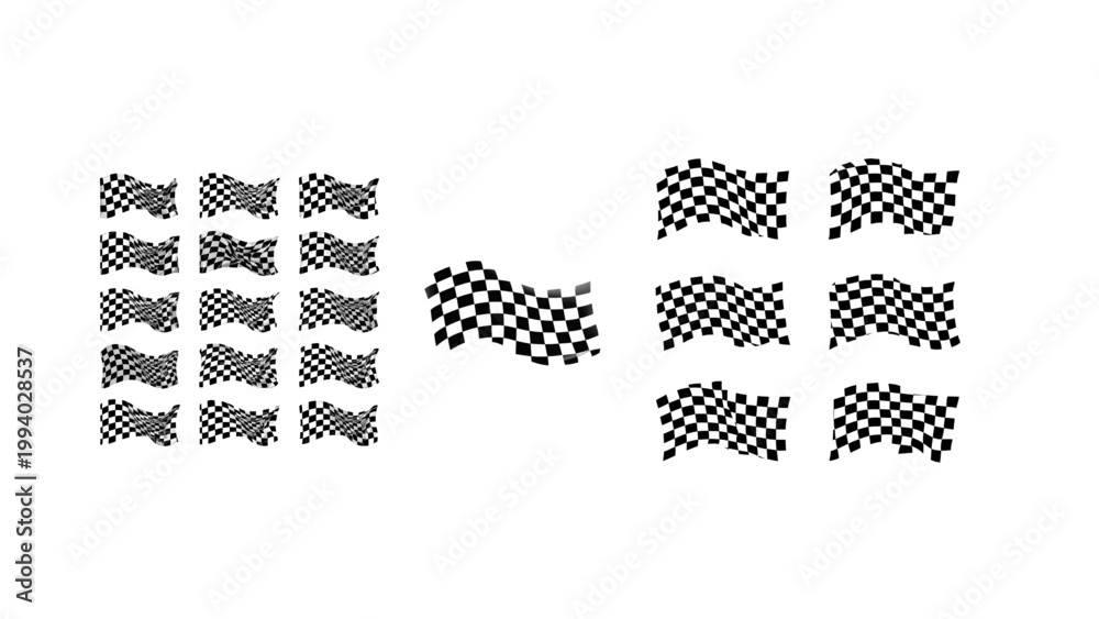 Fototapeta premium black and white checkered flag