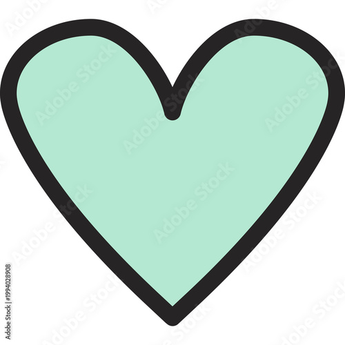Mint green heart shape with a medical cross symbol, representing healthcare love, medical care, cardiology, health support, compassionate medicine, and wellness charity.