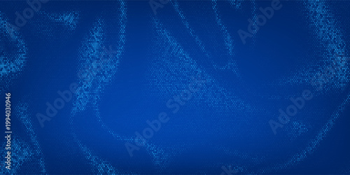 Blue glowing hexagon texture. Abstract neon hexagonal grid wallpaper. Navy honeycomb pattern backdrop. Vector modern technology, business, science, healthcare, medicine, presentation design background