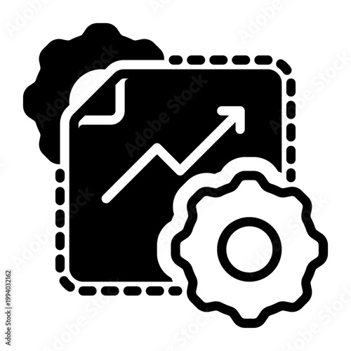 Performance icon, glyph icon style