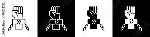 freedom black and white icon design concept