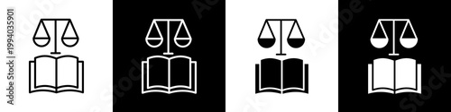 law black and white icon design concept