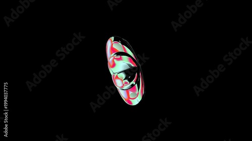 Chrome Retro Futuristic Star Y2K Loop Animation, Holographic Metallic Star