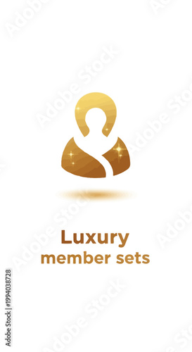 Elegant Gold Icon Representing Luxury Membership and Exclusive Services.