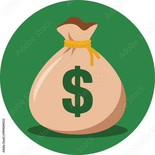 Money bag with dollar sign for donation and fundraising