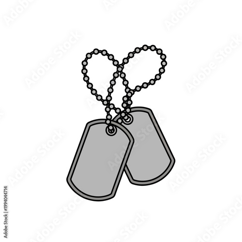 Dog Tags on Chain Necklace.