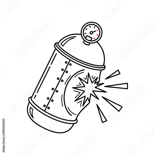 Fire hydrant with broken side panel.