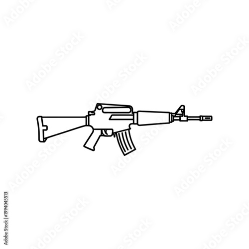 Rifle Gun Weapon Firearm Illustration 1.