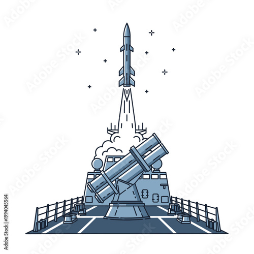 Rocket Launching from Platform Site.