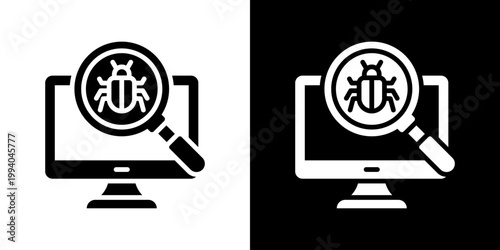 Virus Scan Icon Set Multiple Style Collection