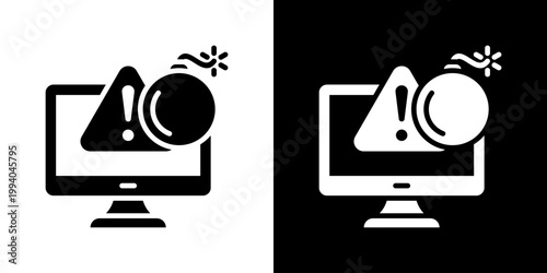 Threat Icon Set Multiple Style Collection