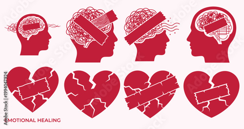 A symbolic representation of emotional healing and mental health awareness