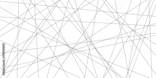 abstract black lines with white background.Creative and geometric shape with white luxury pattern and paper texture design in illustration with white line background.