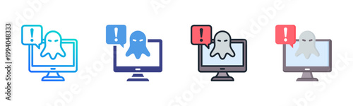 Ghost Icon Set Multiple Style Collection
