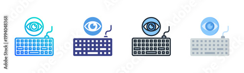 Keylogger Icon Set Multiple Style Collection