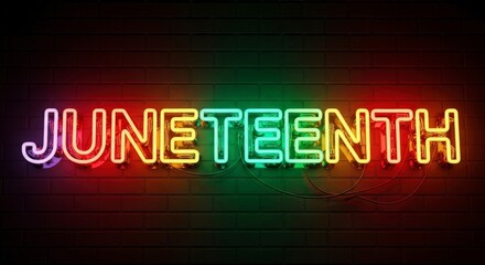Juneteenth Celebration Neon Sign.