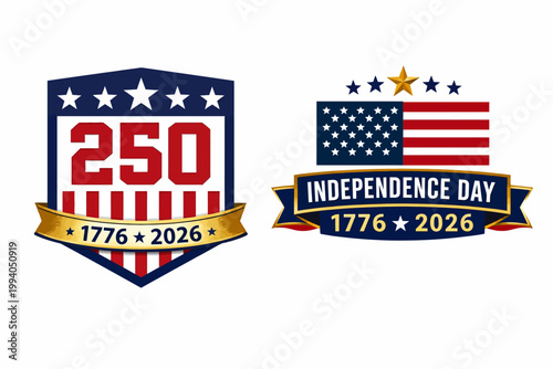 United states 250th anniversary commemorative badges celebrating american history